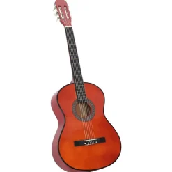 vidaXL Arte Y Ocio-Guitarra clásica para principiantes madera tilo negro 4/4 39"