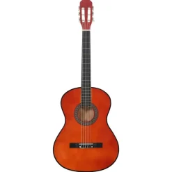 vidaXL Arte Y Ocio-Guitarra clásica para principiantes madera tilo negro 4/4 39