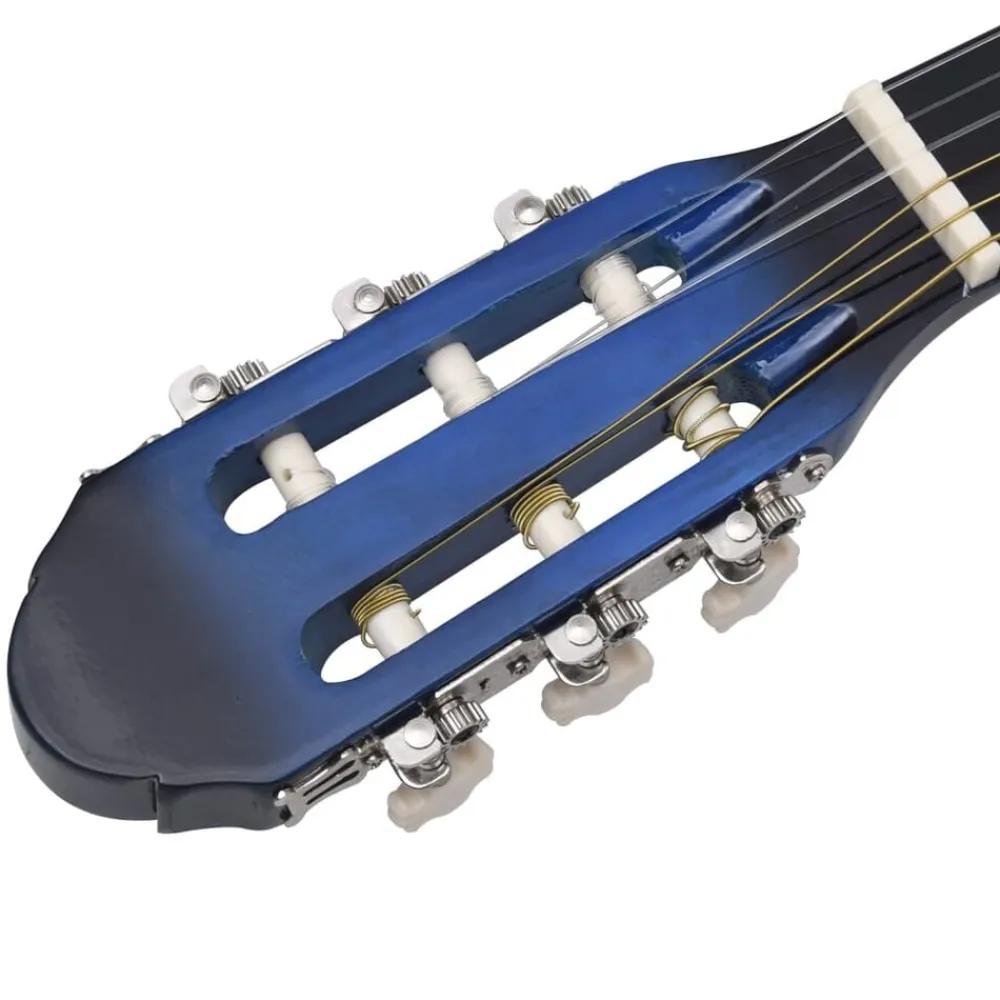 vidaXL Guitarra clásica para principiantes con funda 4/4 39" Azul Sale