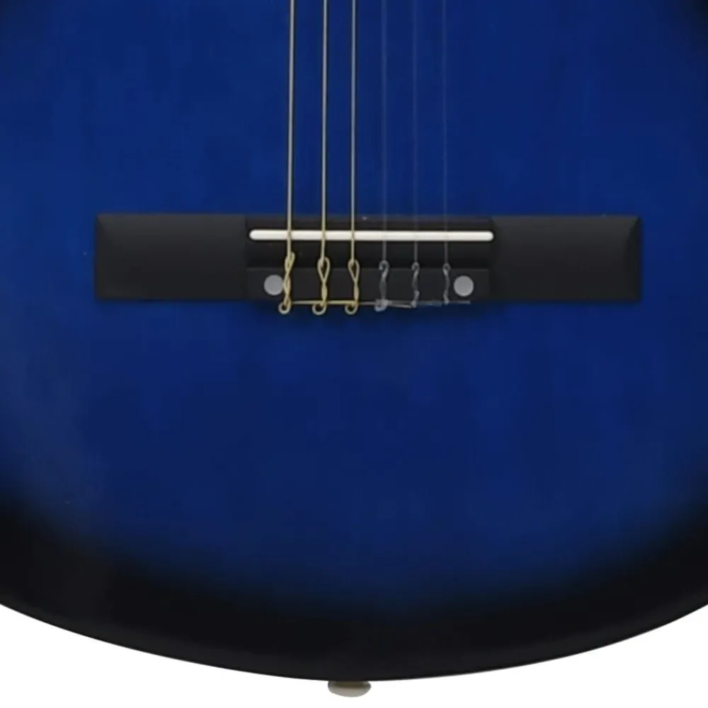 vidaXL Guitarra clásica para principiantes con funda 4/4 39" Azul Sale