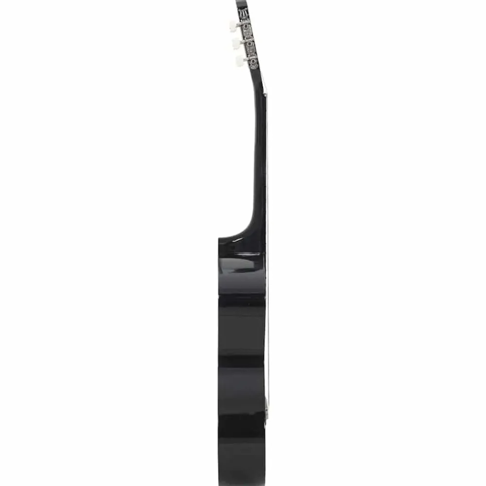 vidaXL Guitarra clásica para principiantes madera tilo 4/4 39" Negro Hot