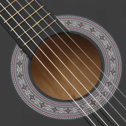 vidaXL Arte Y Ocio-Guitarra Clásica Western Cutaway con 6 cuerdas negra 38