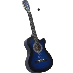 vidaXL Arte Y Ocio-Guitarra Clásica Western Cutaway con 6 cuerdas 38"