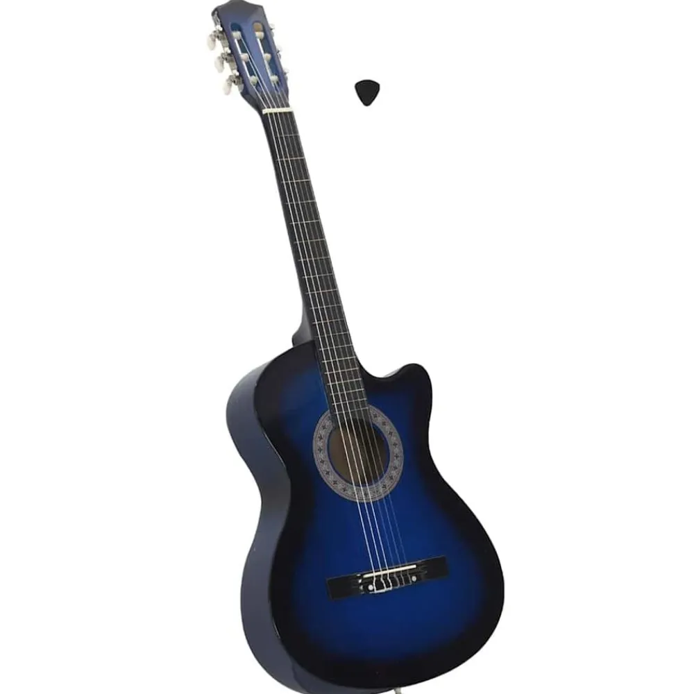 vidaXL Arte Y Ocio-Guitarra Clásica Western Cutaway con 6 cuerdas 38"