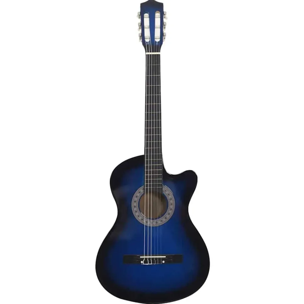 vidaXL Arte Y Ocio-Guitarra Clásica Western Cutaway con 6 cuerdas 38"
