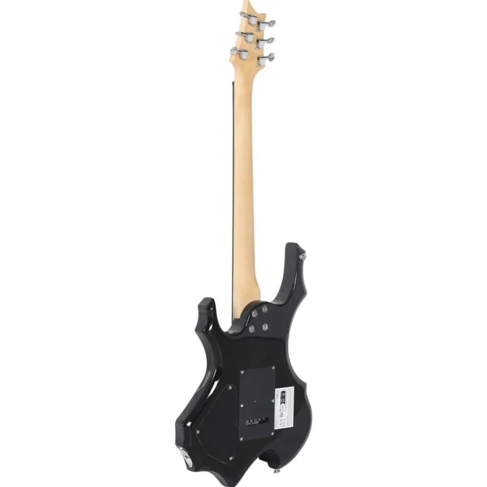 vidaXL Arte Y Ocio-Guitarra eléctrica principiantes con funda marrón negro 4/4 39"