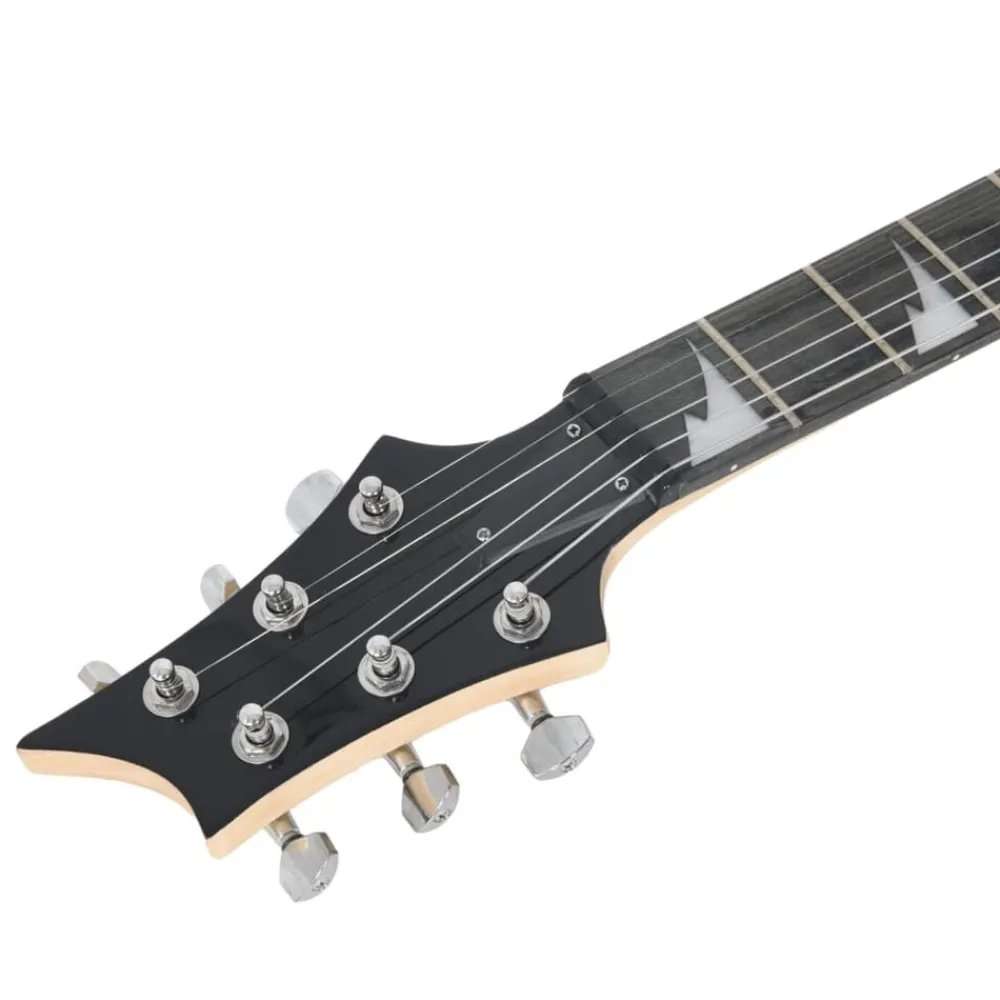 vidaXL Arte Y Ocio-Guitarra eléctrica principiantes con funda marrón negro 4/4 39"