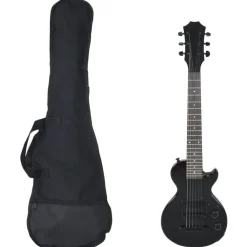 vidaXL Guitarra eléctrica para niños con funda 3/4 30" Negro Best