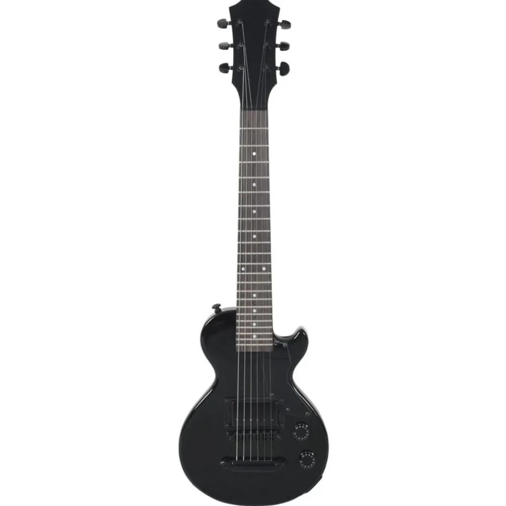 vidaXL Guitarra eléctrica para niños con funda 3/4 30" Negro Best