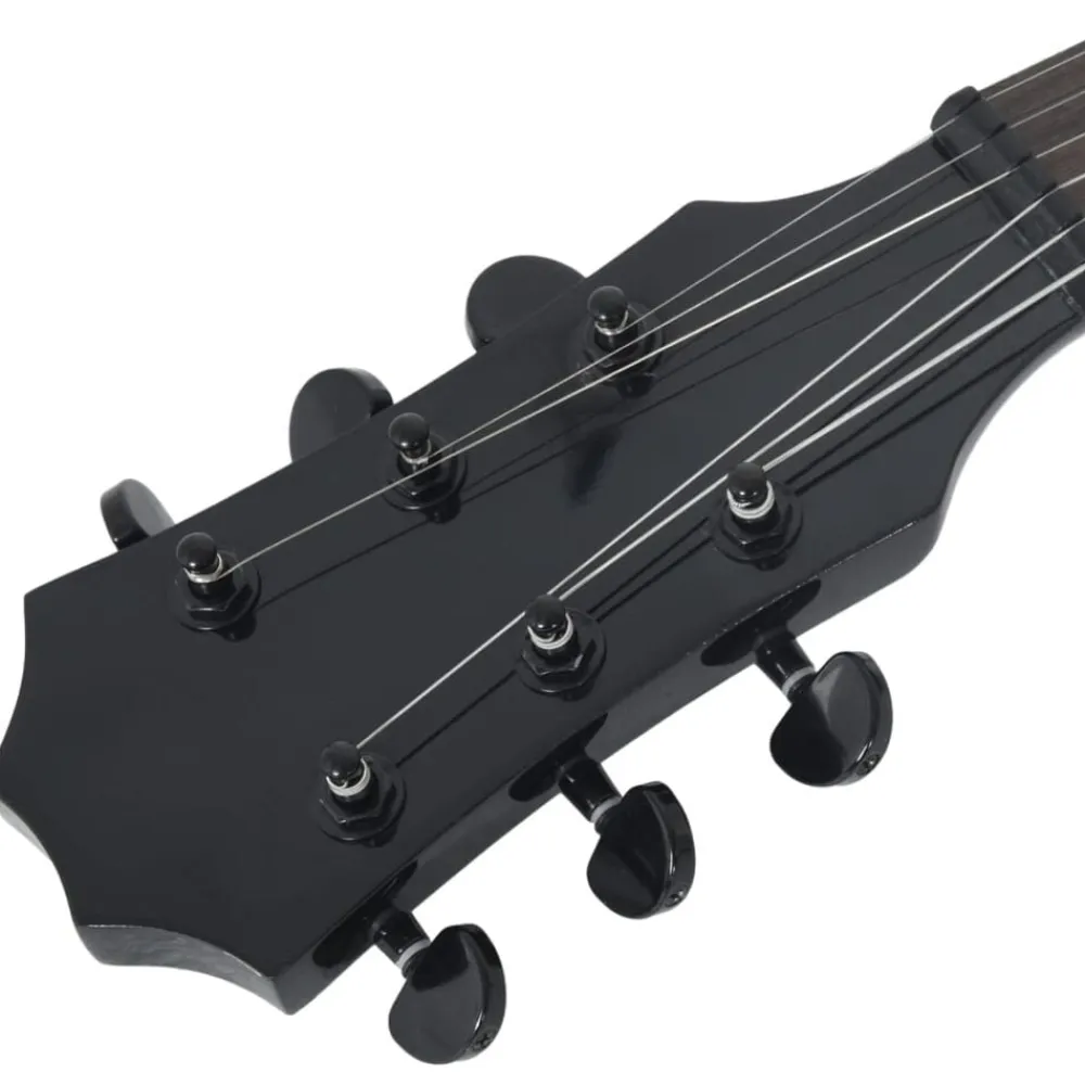 vidaXL Guitarra eléctrica para niños con funda 3/4 30" Negro Best