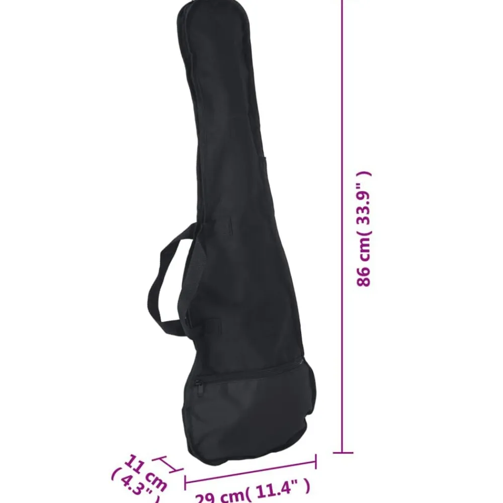 vidaXL Arte Y Ocio-Guitarra eléctrica para niños con funda marrón y blanco 3/4 30"