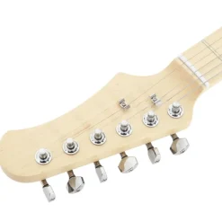 vidaXL Arte Y Ocio-Guitarra eléctrica para niños con funda marrón y blanco 3/4 30