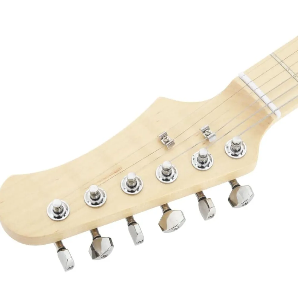 vidaXL Arte Y Ocio-Guitarra eléctrica para niños con funda marrón y blanco 3/4 30"