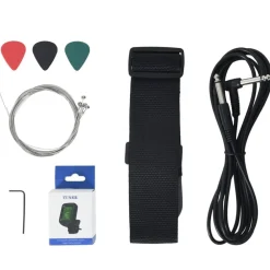 vidaXL Arte Y Ocio-Guitarra eléctrica para niños con funda marrón y blanco 3/4 30
