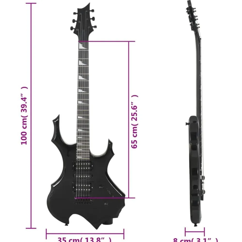 vidaXL Arte Y Ocio-Guitarra eléctrica para principiantes con funda 4/4 39"