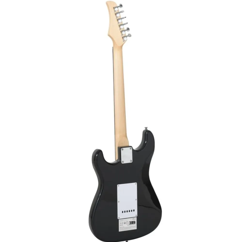 vidaXL Arte Y Ocio-Guitarra eléctrica principiante con funda marrón blanco 4/4 39"