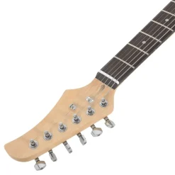 vidaXL Arte Y Ocio-Guitarra eléctrica principiante con funda marrón blanco 4/4 39