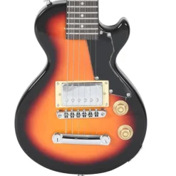 vidaXL Guitarra eléctrica para niños con funda marrón y negro 3/4 30