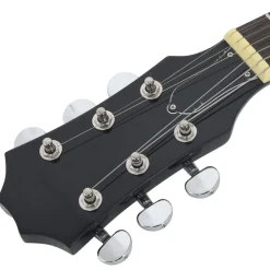 vidaXL Guitarra eléctrica para niños con funda marrón y negro 3/4 30