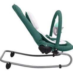 vidaXL Hamaca mecedora para bebés de acero Verde Outlet
