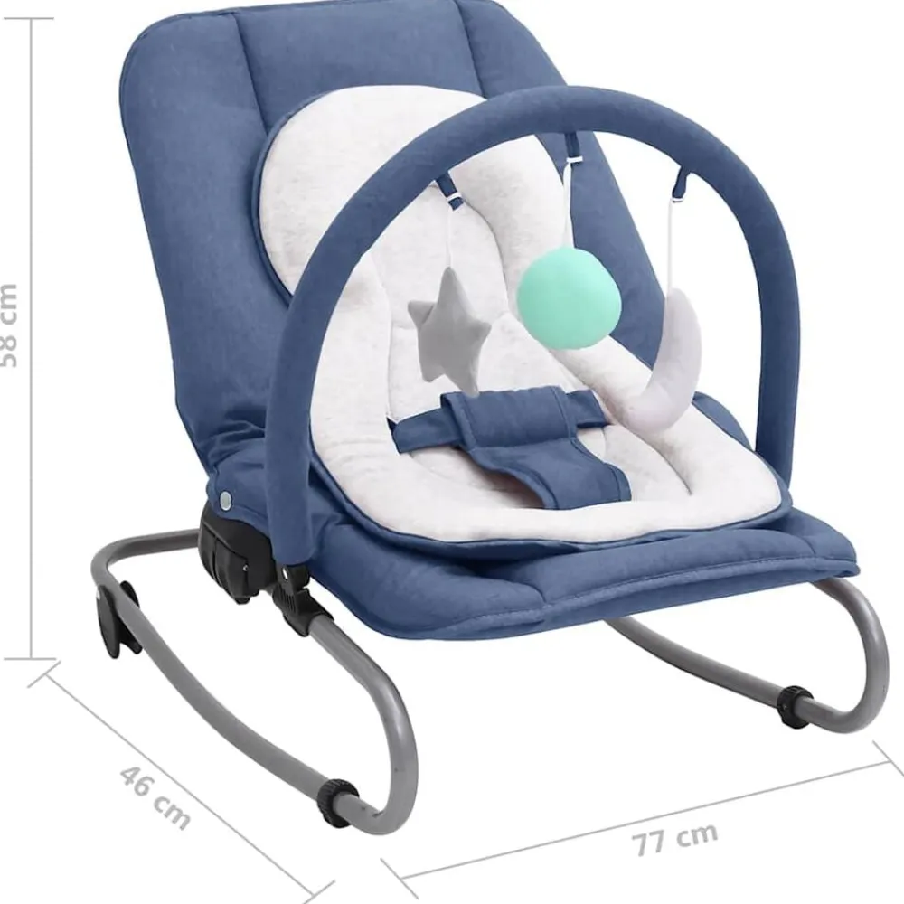 Niños vidaXL Juguetes Y Actividades Para Bebés-Hamaca mecedora para bebés de acero