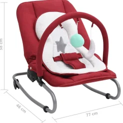 Niños vidaXL Juguetes Y Actividades Para Bebés-Hamaca mecedora para bebés de acero