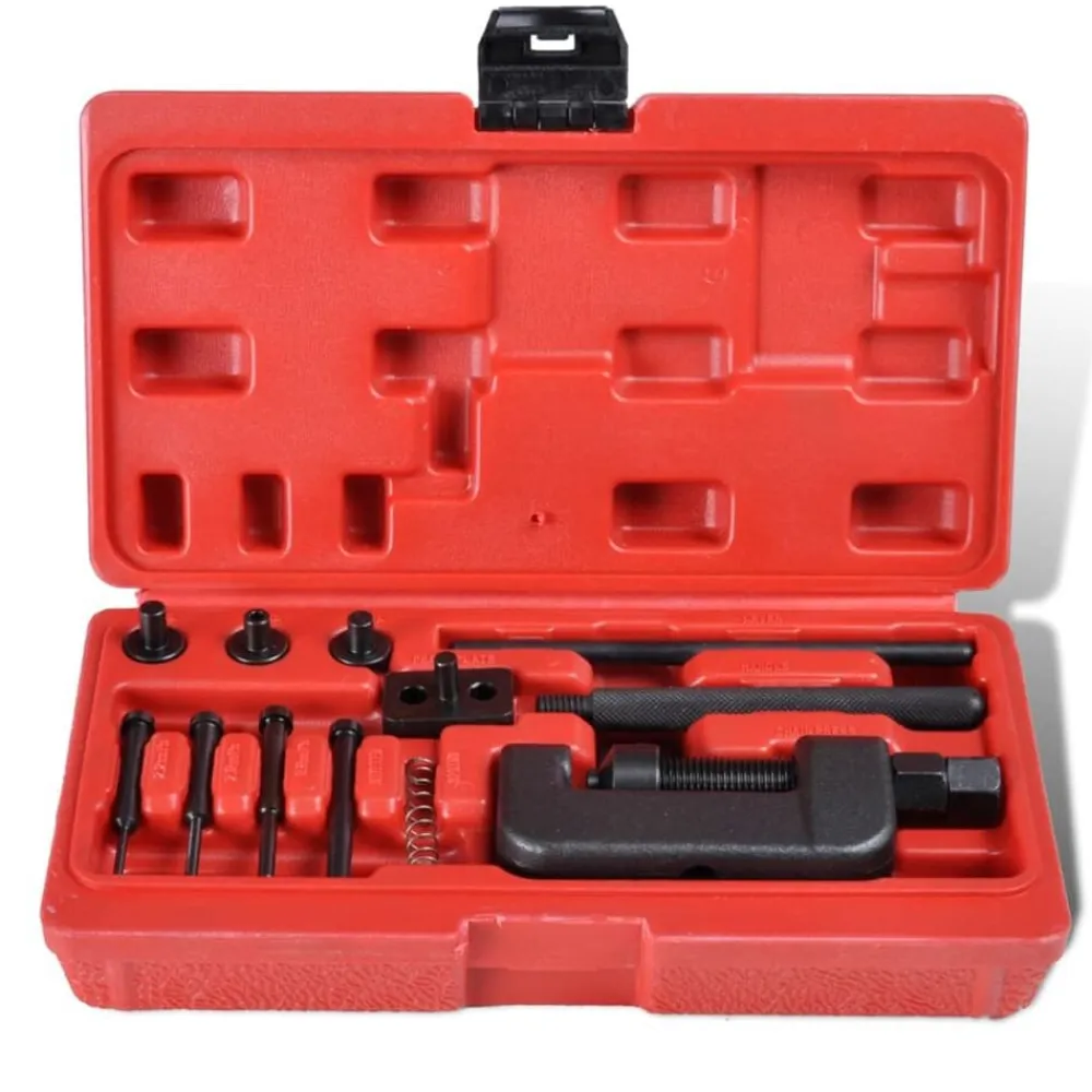 vidaXL Equipo & Herramientas De Taller-Herramienta remachadora para cadenas de moto universal
