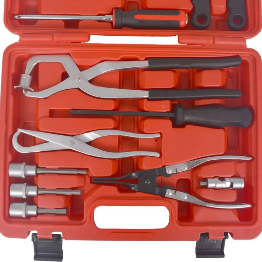 vidaXL Equipo & Herramientas De Taller-Herramientas de mantenimiento y montaje de frenos 15 piezas