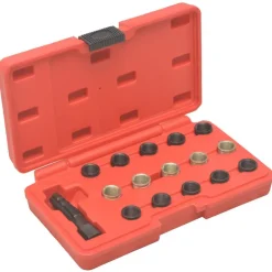 vidaXL Herramientas de reparación de roscas bujía 16 piezas M14x1,25 Clearance