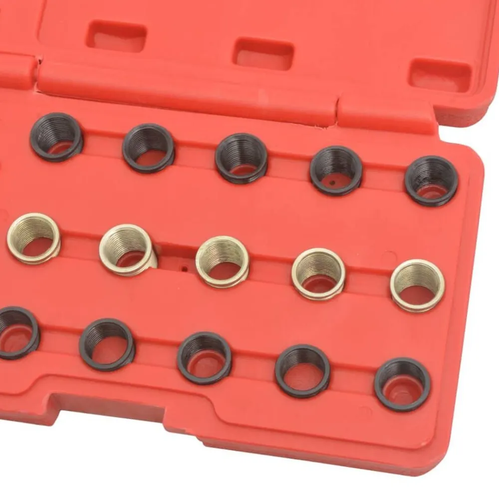 vidaXL Herramientas de reparación de roscas bujía 16 piezas M14x1,25 Clearance