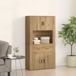 vidaXL Armarios Y Almacenamiento-Highboard 80 x 33 x 150 cm Madera contrachapada