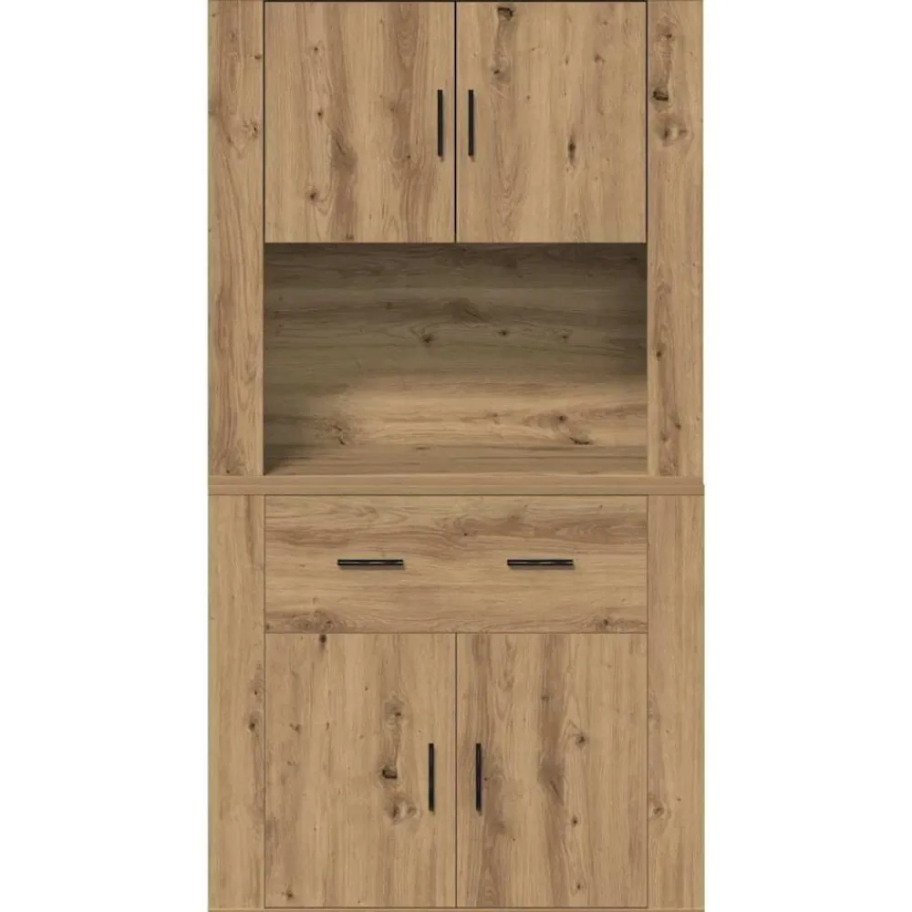 vidaXL Armarios Y Almacenamiento-Highboard 80 x 33 x 150 cm Madera contrachapada
