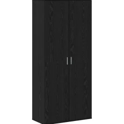 vidaXL Highboard 80 x 39 x 178 cm Madera contrachapada Roble negro