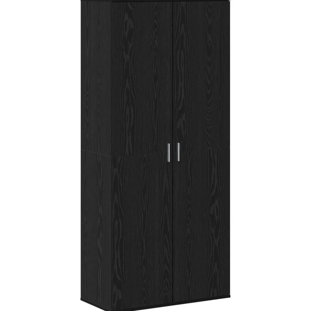 vidaXL Highboard 80 x 39 x 178 cm Madera contrachapada Roble negro