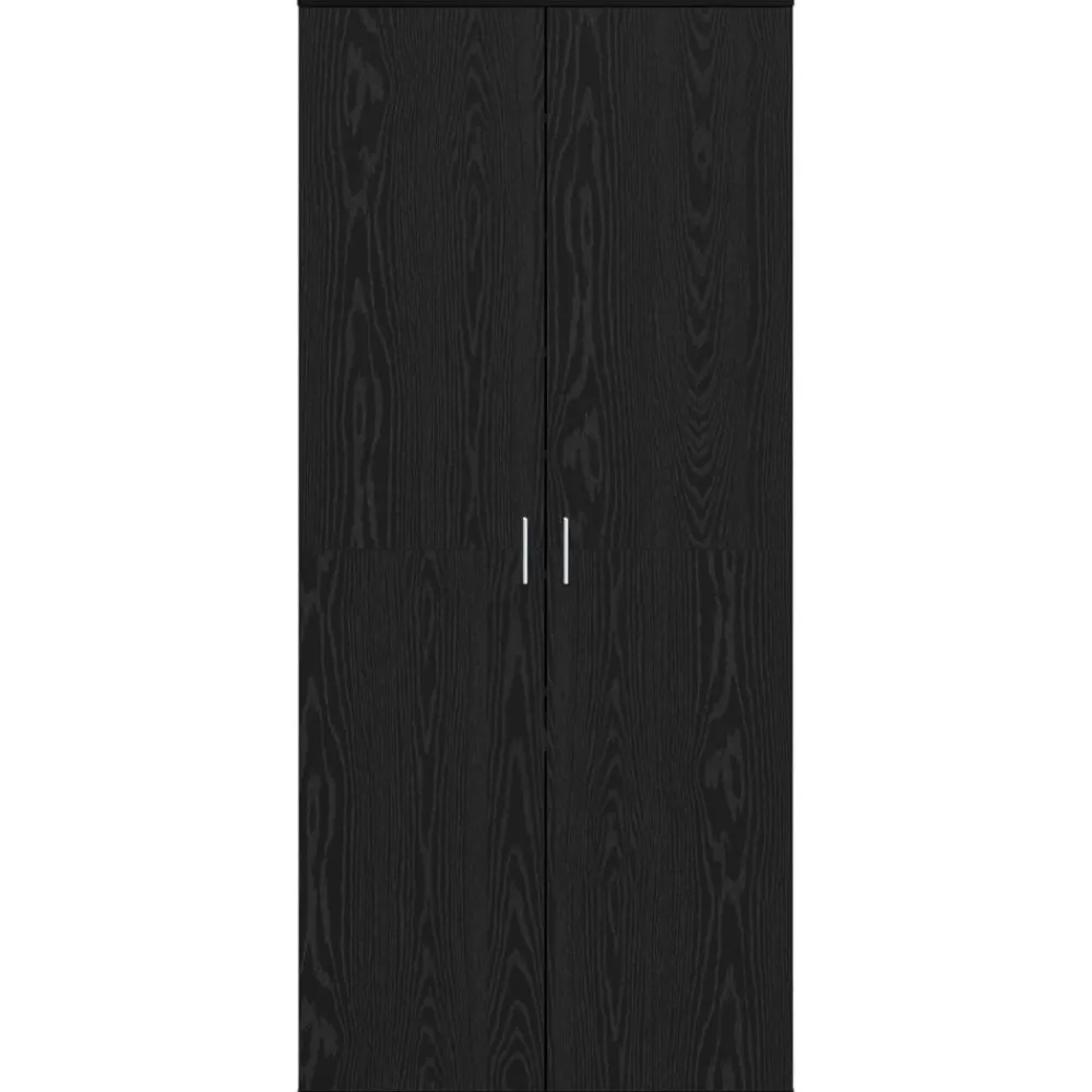 vidaXL Highboard 80 x 39 x 178 cm Madera contrachapada Roble negro