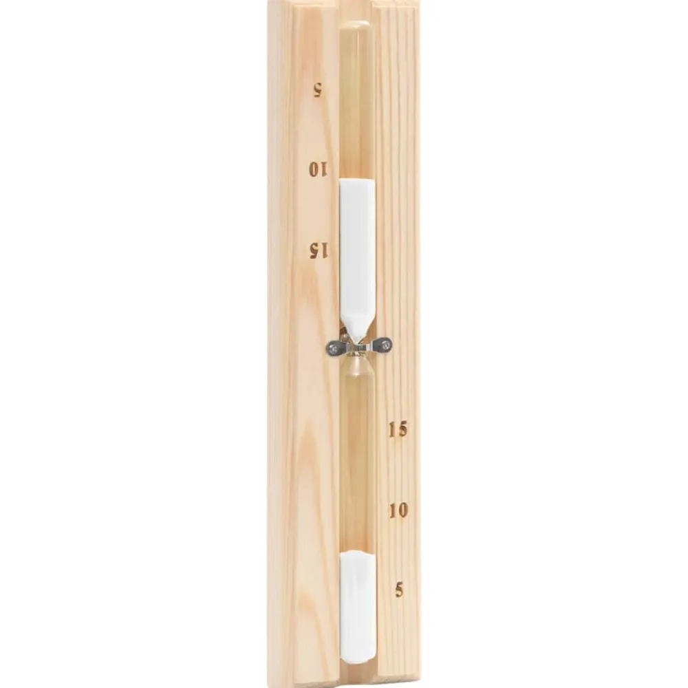 vidaXL Higrotermógrafo y reloj de arena para sauna 2 en 1 madera pino