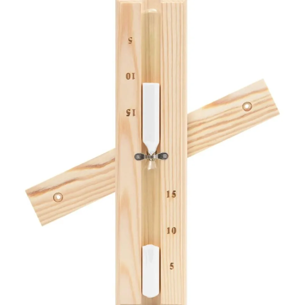 vidaXL Higrotermógrafo y reloj de arena para sauna 2 en 1 madera pino