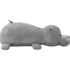 vidaXL Juguetes-Hipopótamo de peluche gris