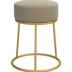 vidaXL Hocker redondo terciopelo Gris oscuro Hot