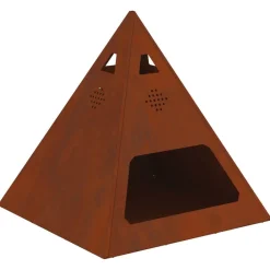 vidaXL Chimeneas-Hoguera Marrón 50 x 50 x 51 cm Acero autopatinable