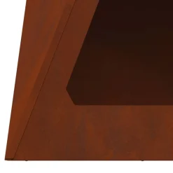 vidaXL Chimeneas-Hoguera Marrón 50 x 50 x 51 cm Acero autopatinable