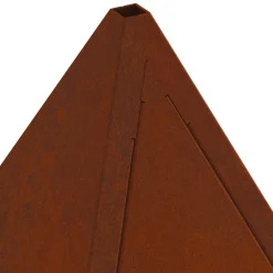 vidaXL Chimeneas-Hoguera Marrón 50 x 50 x 51 cm Acero autopatinable