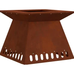 vidaXL Hoguera Marrón 48 x 48 x 40 cm Acero autopatinable Acero oxidado/marr&oacute;n Sale