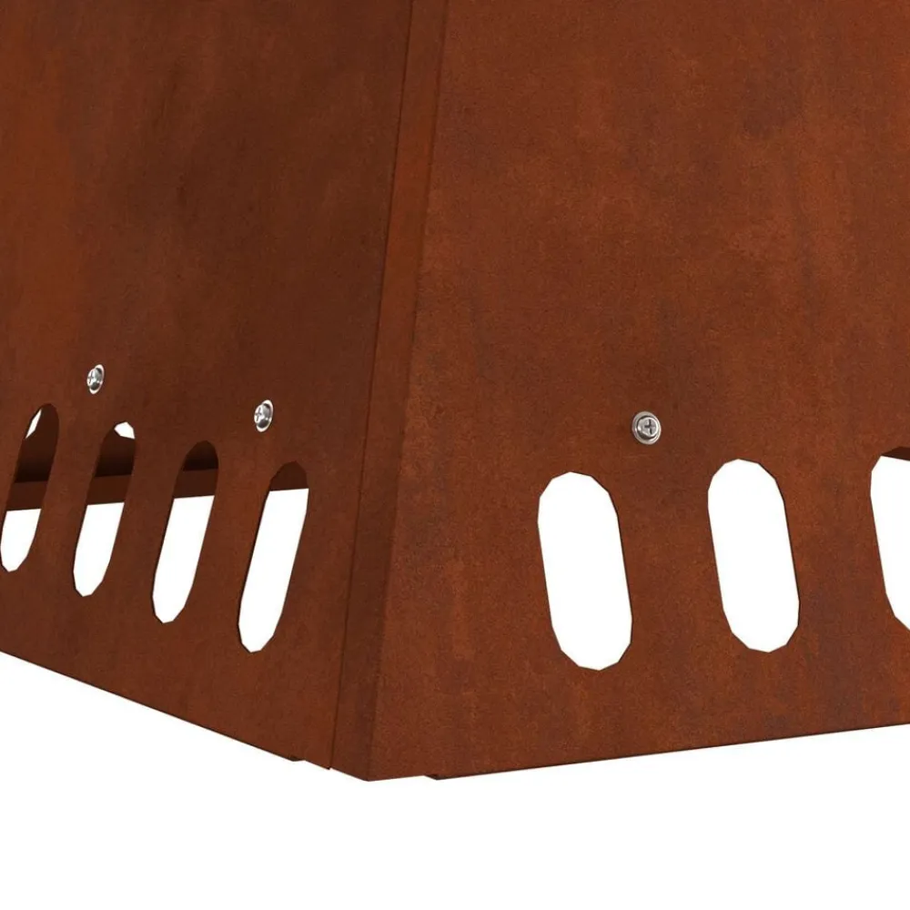 vidaXL Hoguera Marrón 48 x 48 x 40 cm Acero autopatinable Acero oxidado/marrón Sale