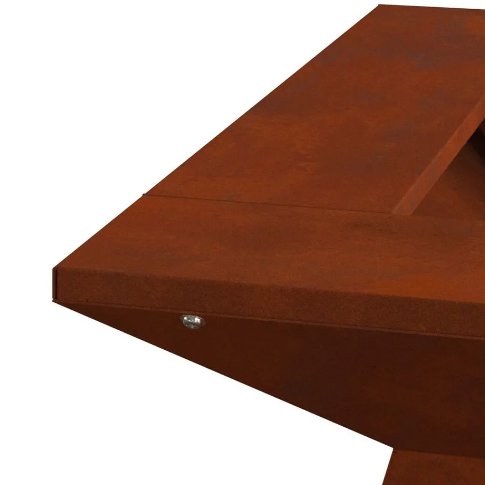 vidaXL Hoguera Marrón 48 x 48 x 40 cm Acero autopatinable Acero oxidado/marrón Sale