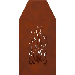 vidaXL Hoguera Marrón 50 x 50 x 100 cm Acero al carbono Acero oxidado/marrón