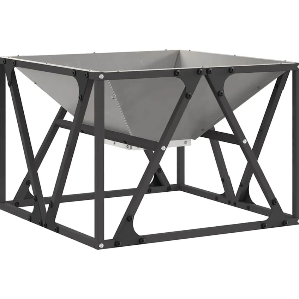 vidaXL Chimeneas-Hoguera Marrón 50 x 50 x 35 cm Acero autopatinable
