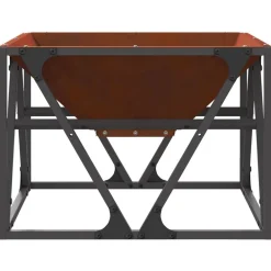 vidaXL Chimeneas-Hoguera Marrón 50 x 50 x 35 cm Acero autopatinable