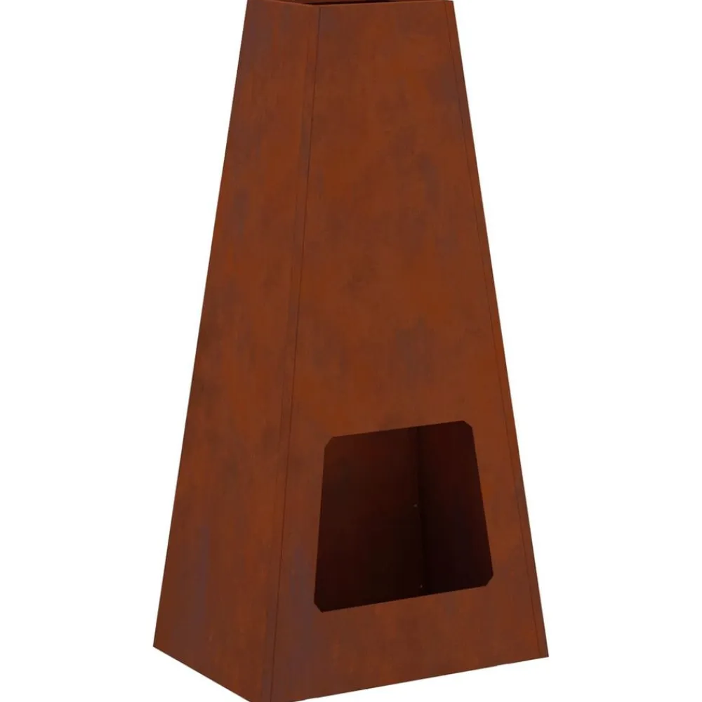 vidaXL Hoguera Marrón 50 x 35 x 100 cm Acero autopatinable Acero oxidado/marrón