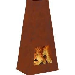 vidaXL Hoguera Marrón 50 x 35 x 100 cm Acero autopatinable Acero oxidado/marrón